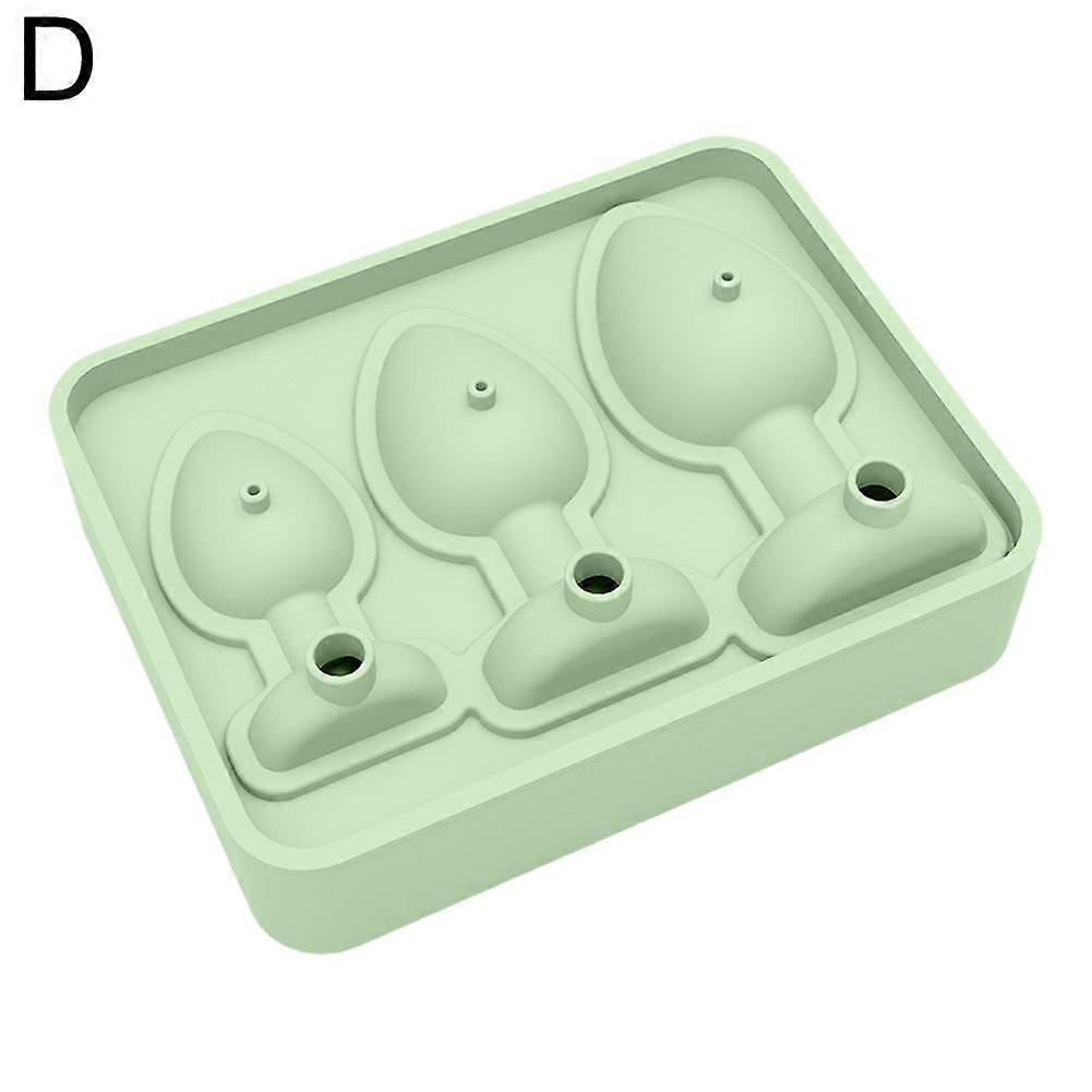 Green (D)$Cross-border new silicone spoof ice tray mold with lid whiskey ice maker self-sealing silicone ice cube ice mold