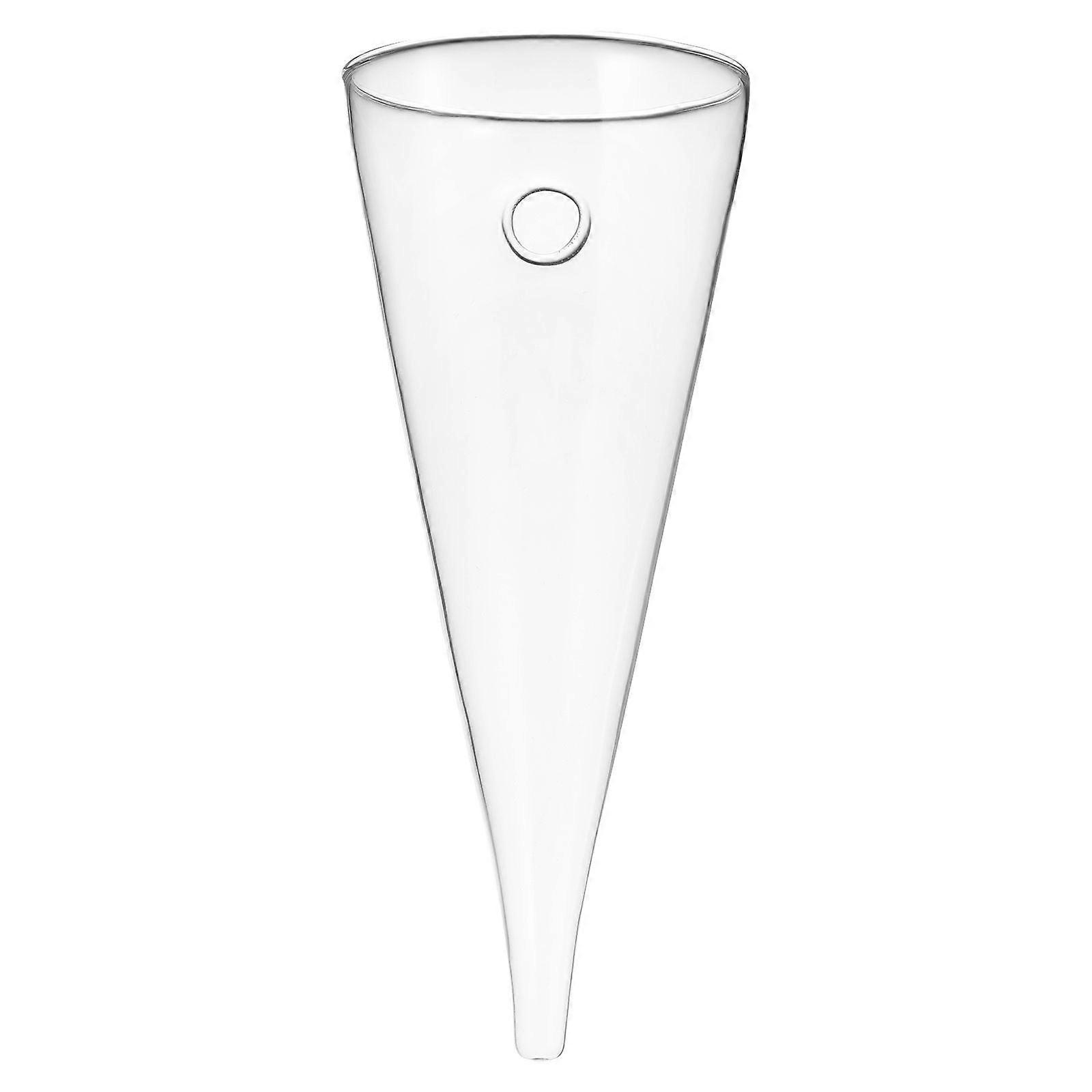 円形コーンガラス壁掛け花瓶ボトル植物花の装飾クリア