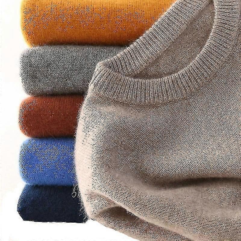 גברים סוודר קשמיר סתיו חורף רך ג'רזי חם מגשר חלוק הומברה למשוך הום הום הובר פולובר צווארון V צווארון O סרוג סוודרים סרוגים