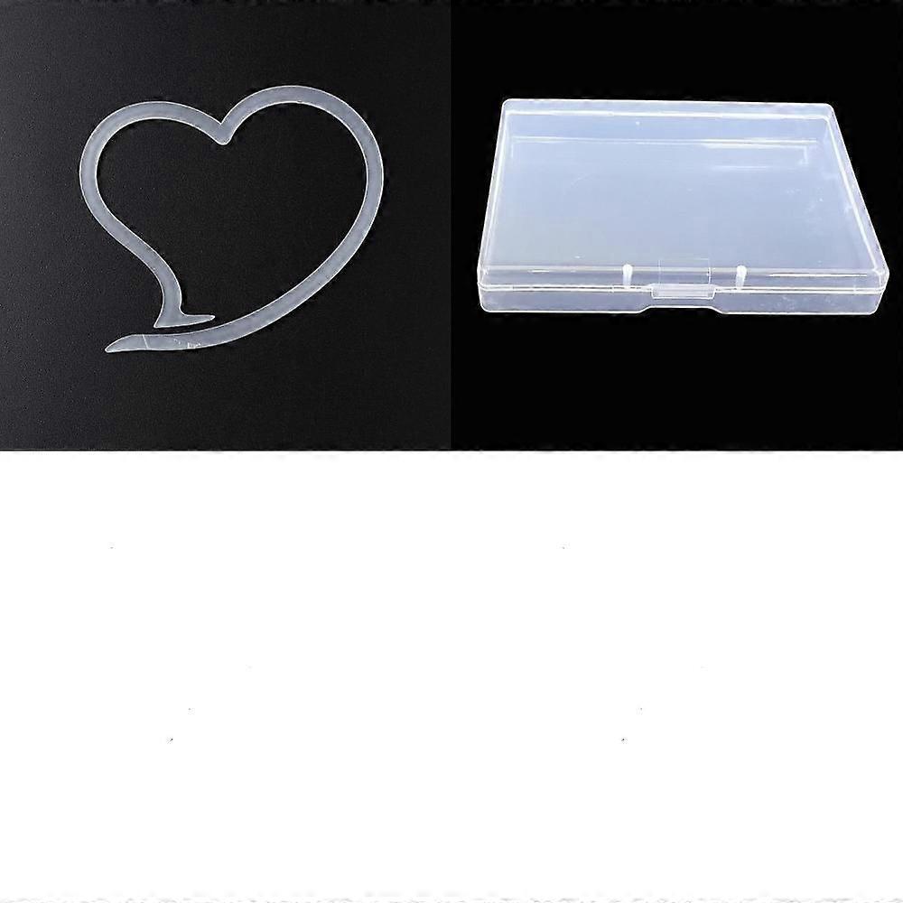 8Pcs Acrylic Heart Yarn Storage Ring Clear 9x10.9x0.25cm