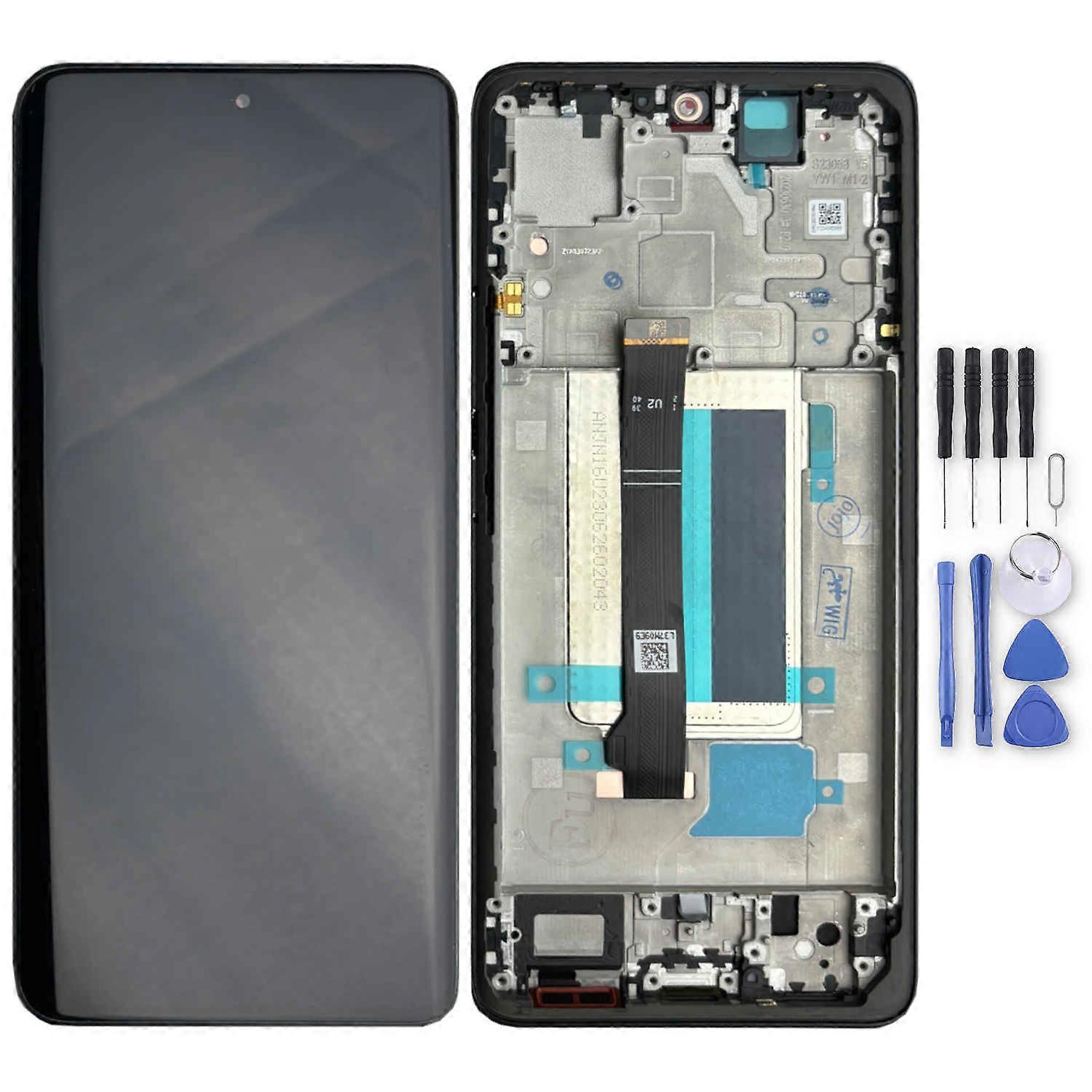 For Xiaomi Redmi Note 13 Pro Plus Display Full LCD with Frame Unit Touch Spare Part Repair Black