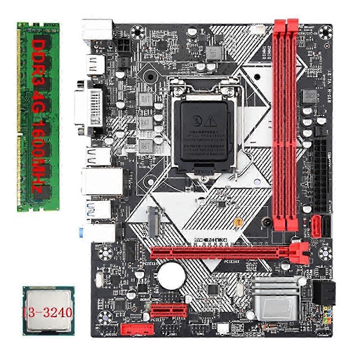 B75-h Desktop Motherboard +i3-3240 CPU +1x4g Ddr3 1600MHz Ram Lga 1155 Usb 3.0 Sata 3.0 Computador Mo