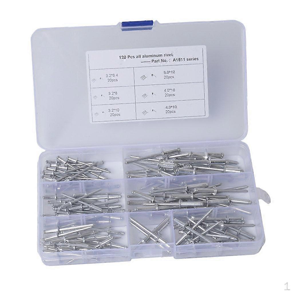 120 Pieces High Performance Aluminum Rivet Kayak Canoe Deck Fitting