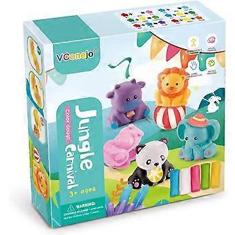 Color Dough Jungle Carnival Set - Fun Animal Creations for Kids 3+ with Tools for Imaginative Play