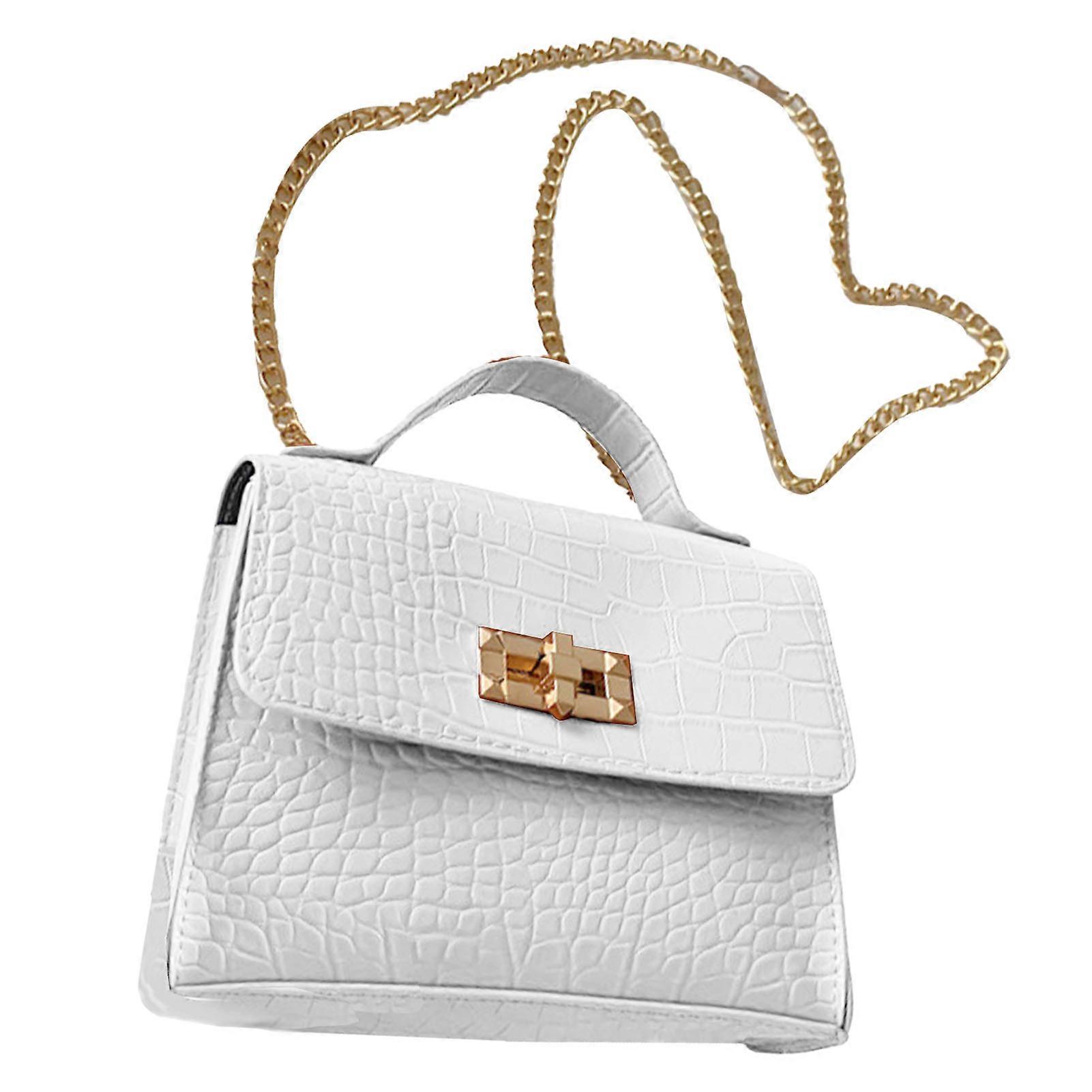 Shoulder Chain Bag PU Leather Simple Elagant Adjustable Large Rectangular Stylish Women Handbag