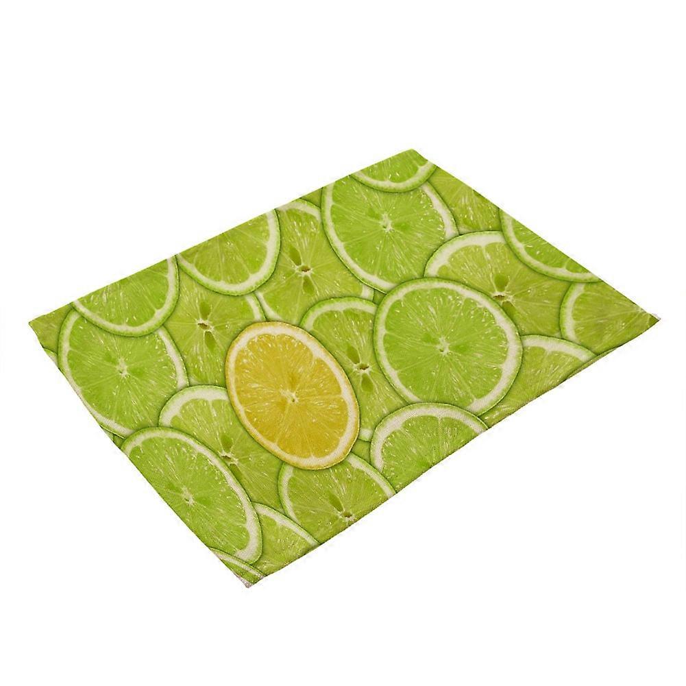 Colorful Fruits Print Anti-Slip Heat-insulation Placemat Bowl Plate Fork Table Mat(PM0002-2)
