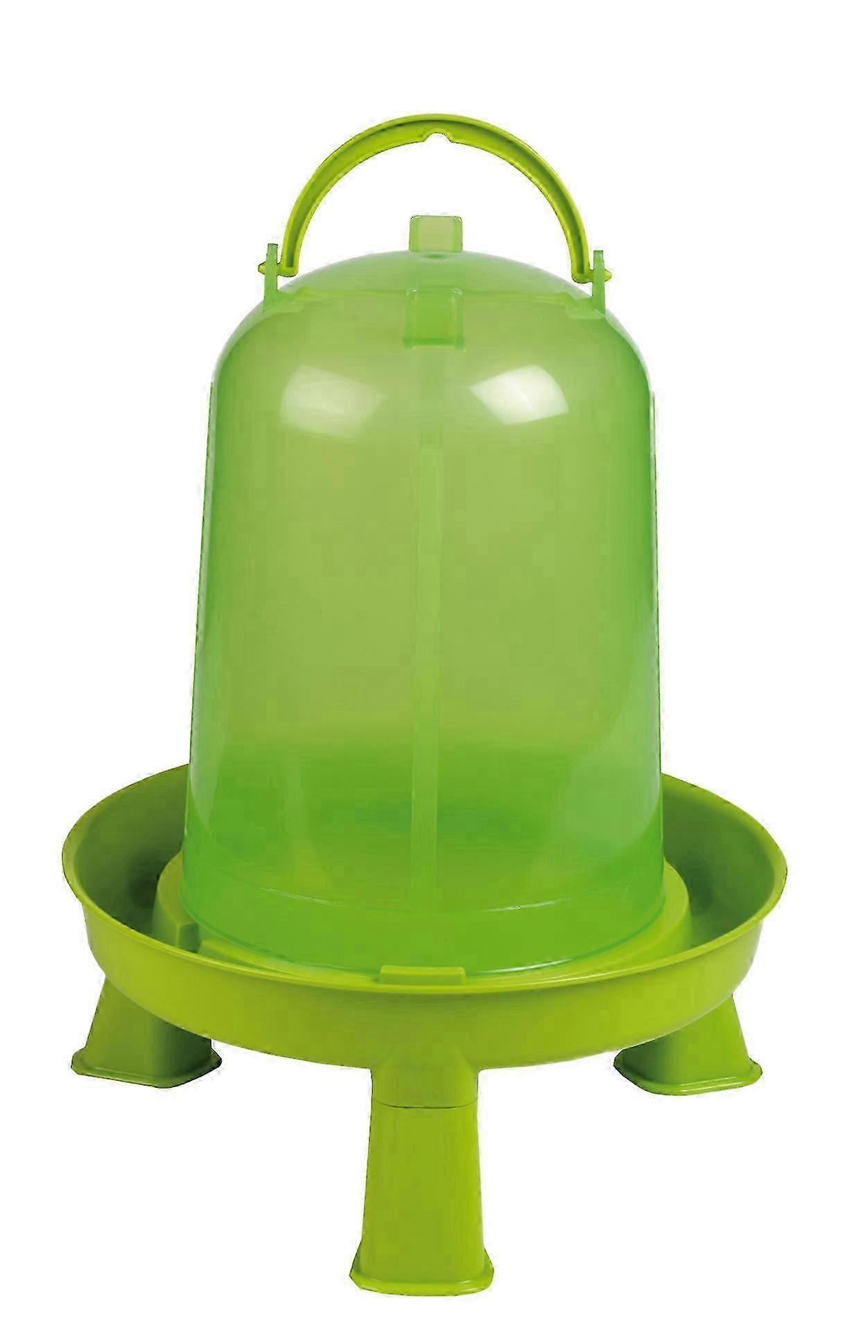 Poultry drinker with feet 10 l green lemon