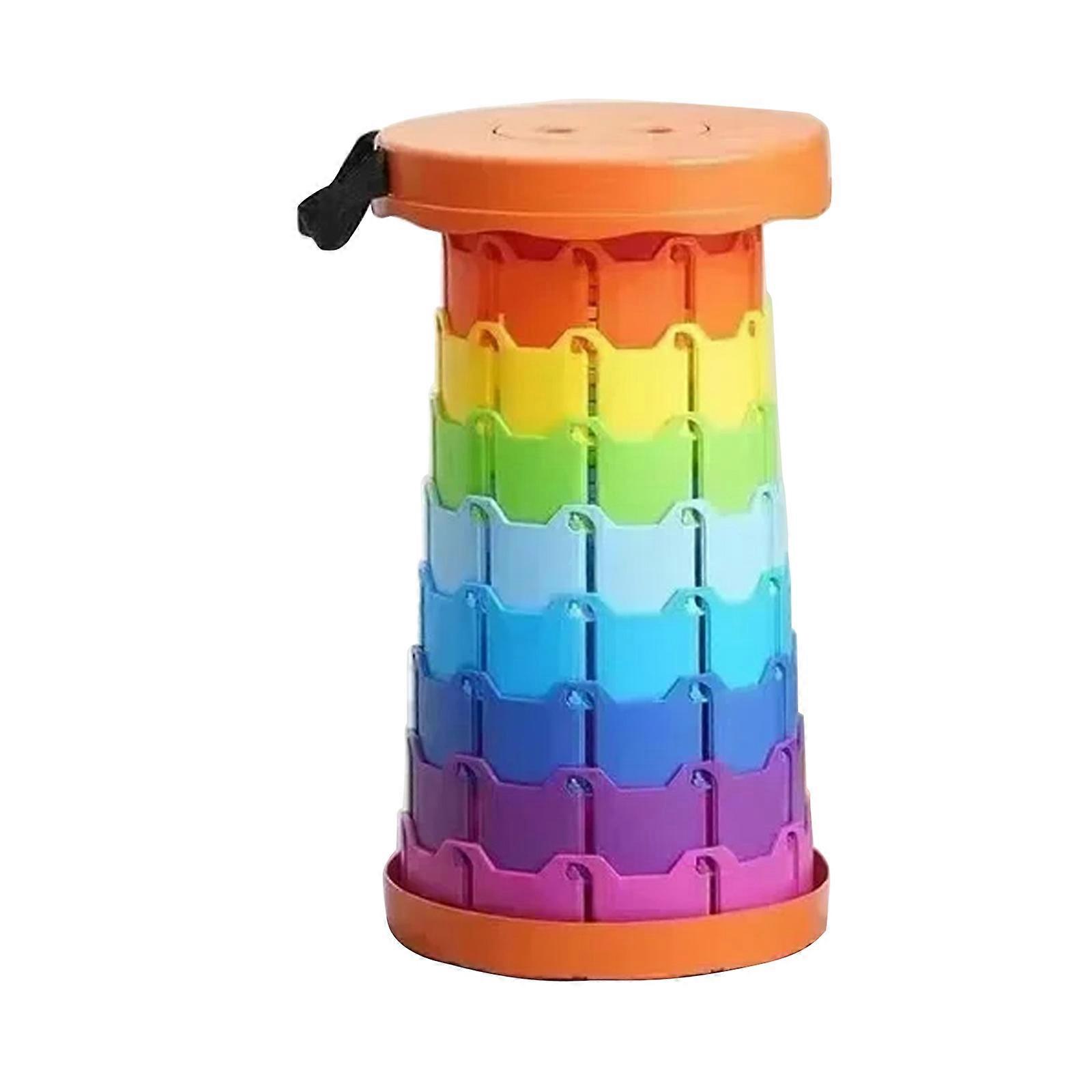 Portable Folding Stool Telescopic Seats 400lbs Load Capacity Comfortable Seating PP Texture for Camping and Fishing