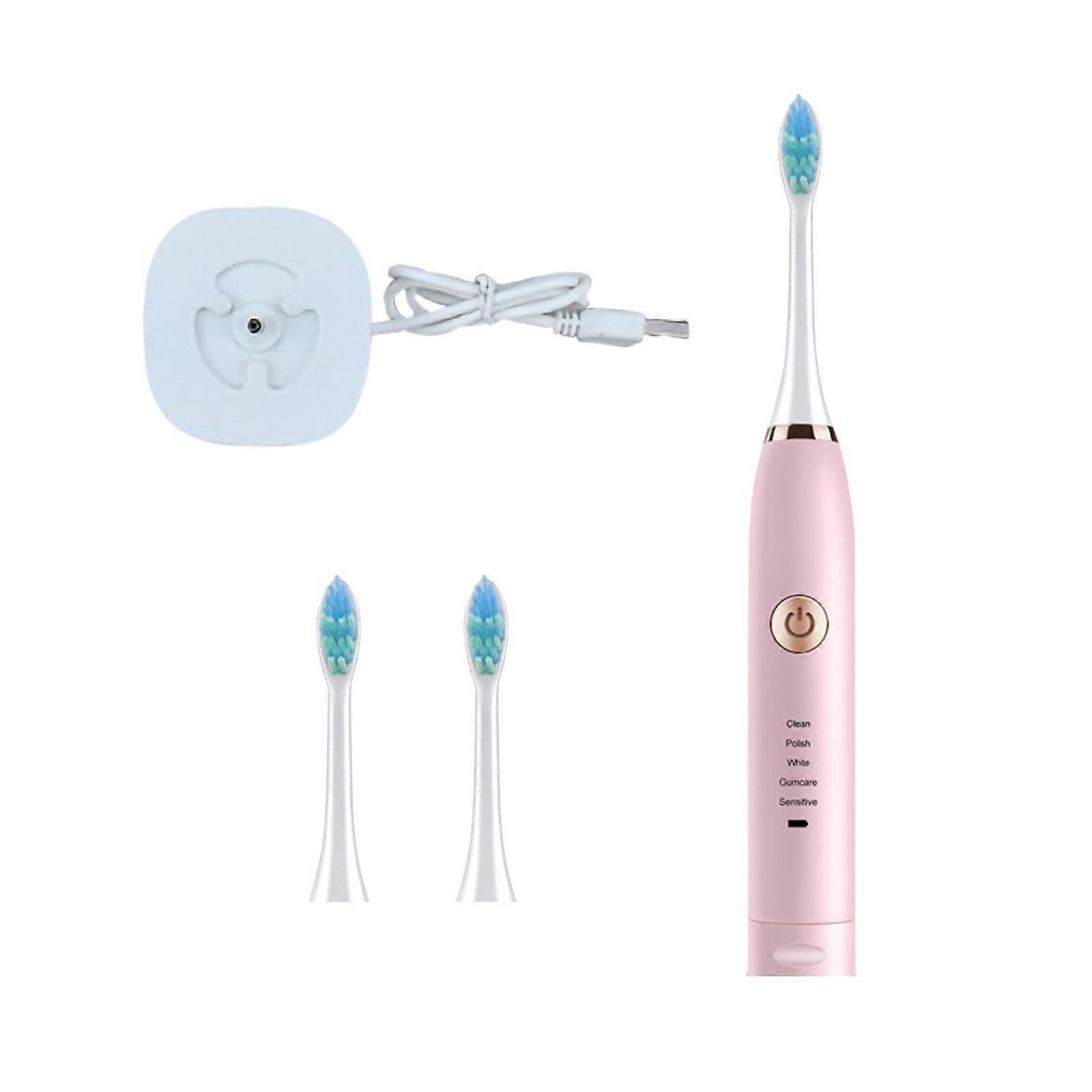Oral Care Toothbrush/USB Rechargeable 5 Cleaning Modes Including Timer/1x Host / 2x Brush Rechargeable Toothbrush