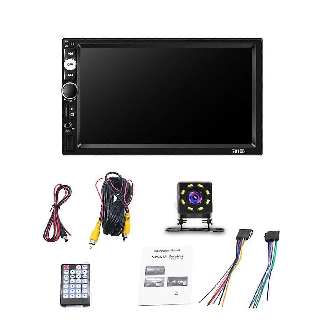 7010B Series 7" Touch Screen Car Audio MP5 Player Parking System with 8 LED Lights Rear View Camera