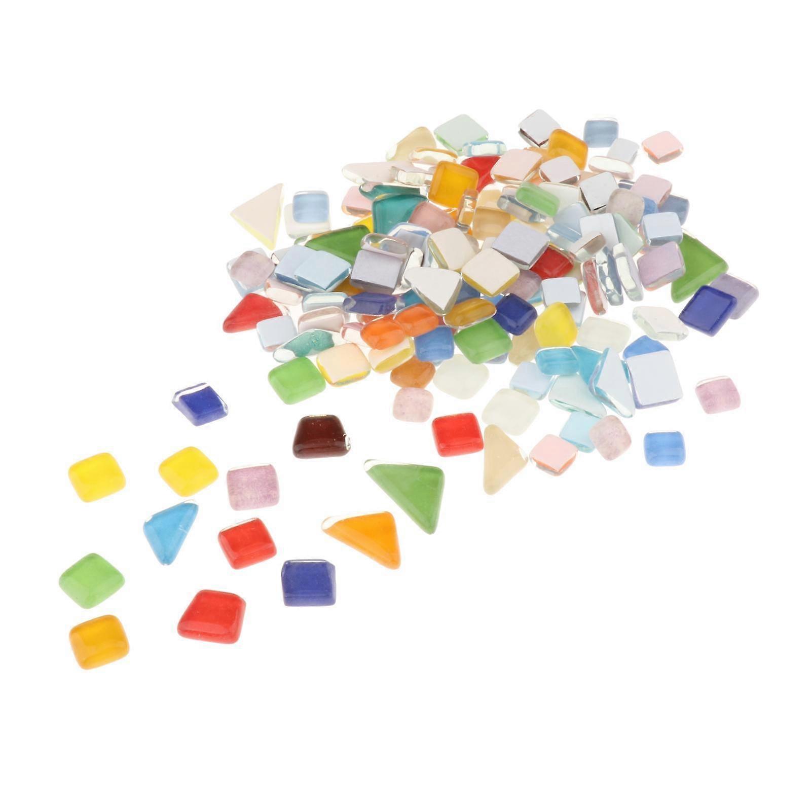 Mosaic Tiles Square Triangle Mosaic Stones Stained Glass Tiles for DIY