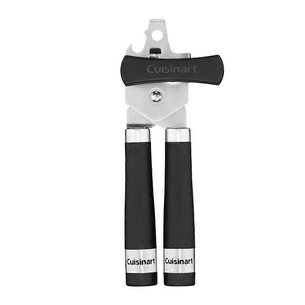 Black Stainless Steel Can Opener for Kitchen Use - Ergonomic Design, Easy Grip Handle, Durable and Rust-Resistant