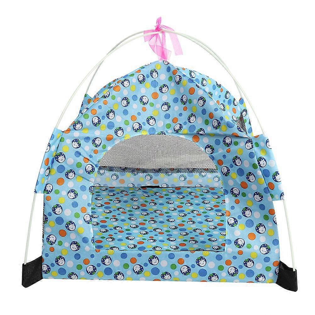 Pet Dog Summer Breathable Tent Cat Indoor Outdoor House Bed Blue Waterproof Lightweight Portable Pet Shelter