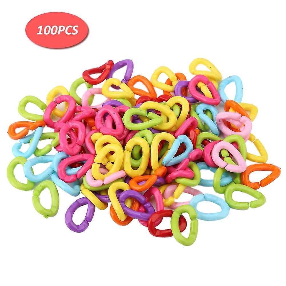 100PCS Plastic Bird C Clips for Birds, Assorted Colors, Durable Clips for Birdcage Accessories