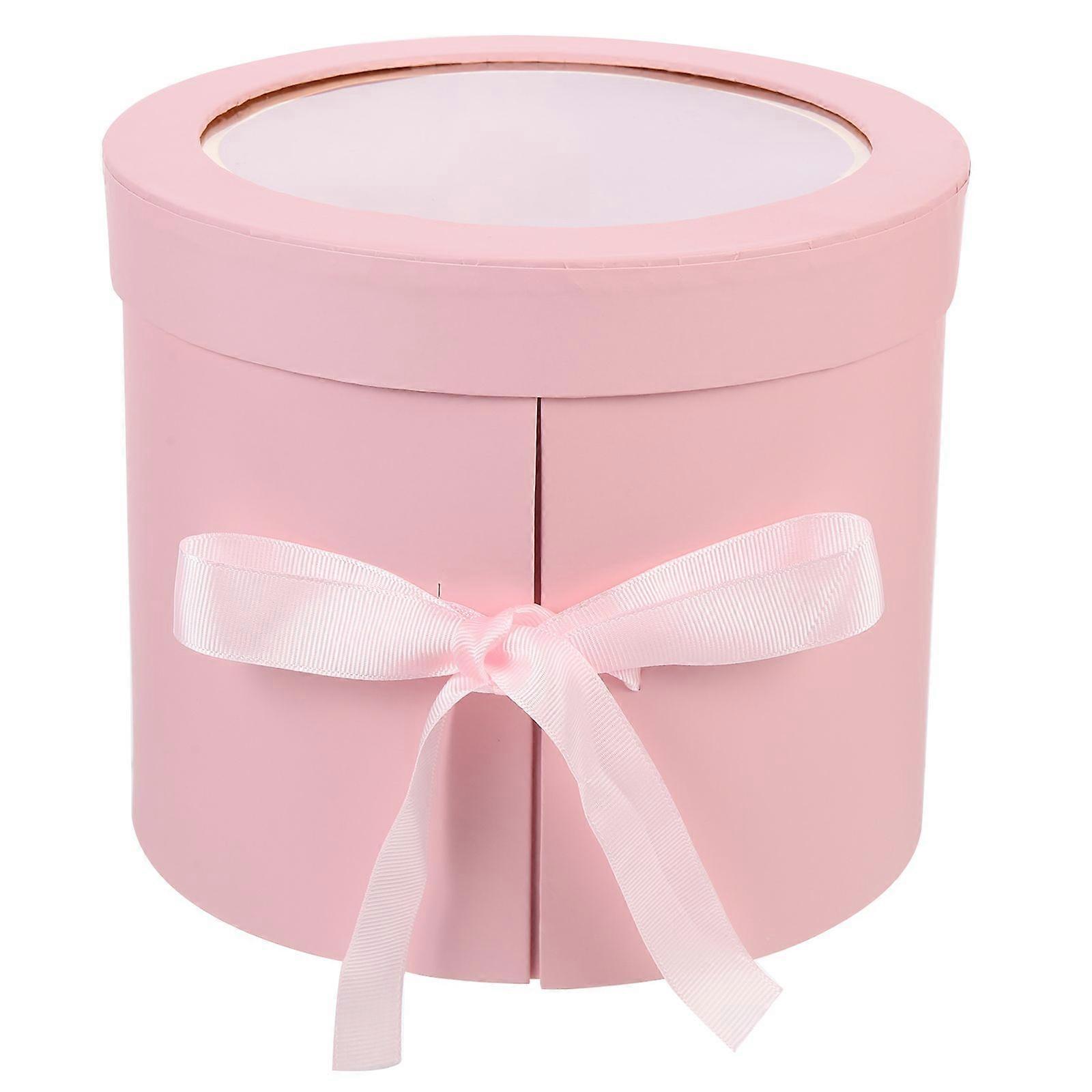 Runde Blumenbox Konservierte Blumenbox Geschenkverpackungsbox Valentinstagsgeschenk
