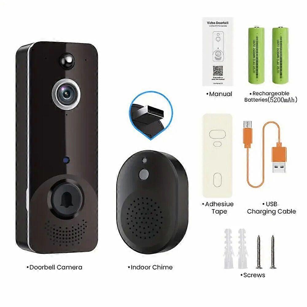 Wireless WiFi Video Doorbell Smartphone Camera Doorbell Intercom Security