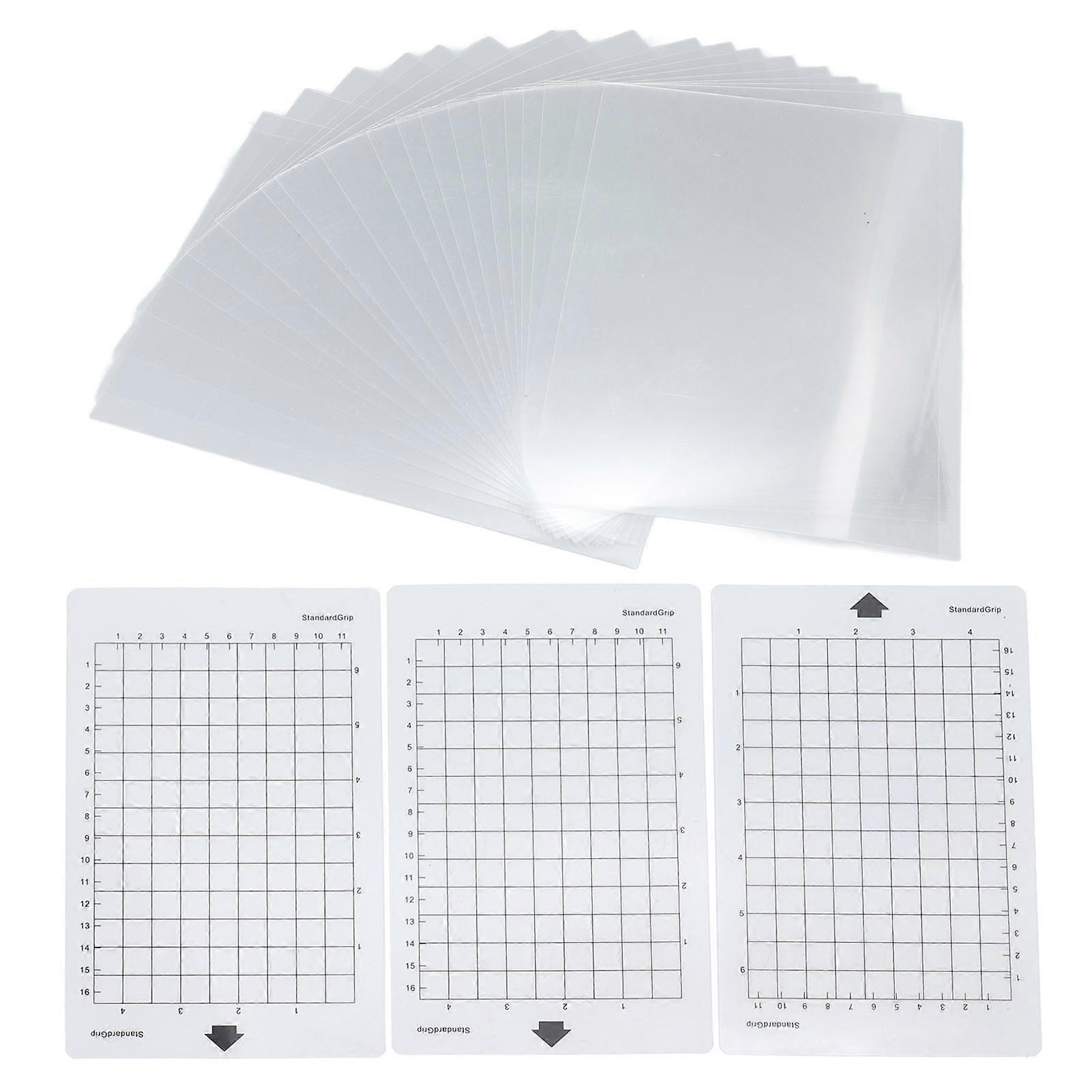 20Pcs Stencil Sheets Flexible Polyester with 3Pcs Roughness Cutting Mat for Printing