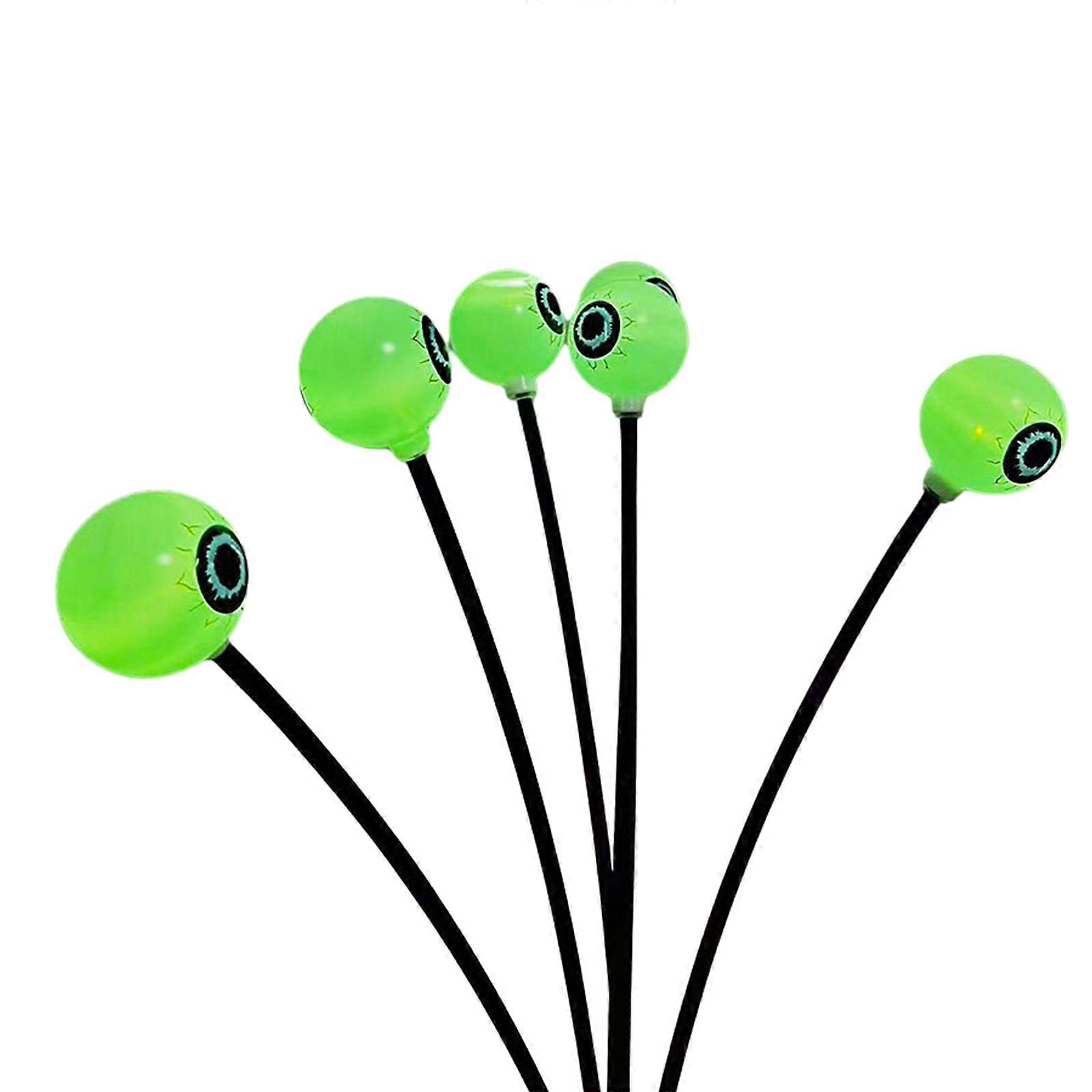 Eye Catching Solar String Lights Halloween Decorations LED Big Eyeball Enchanting Atmosphere with Ghostly Glowing Eyes  green