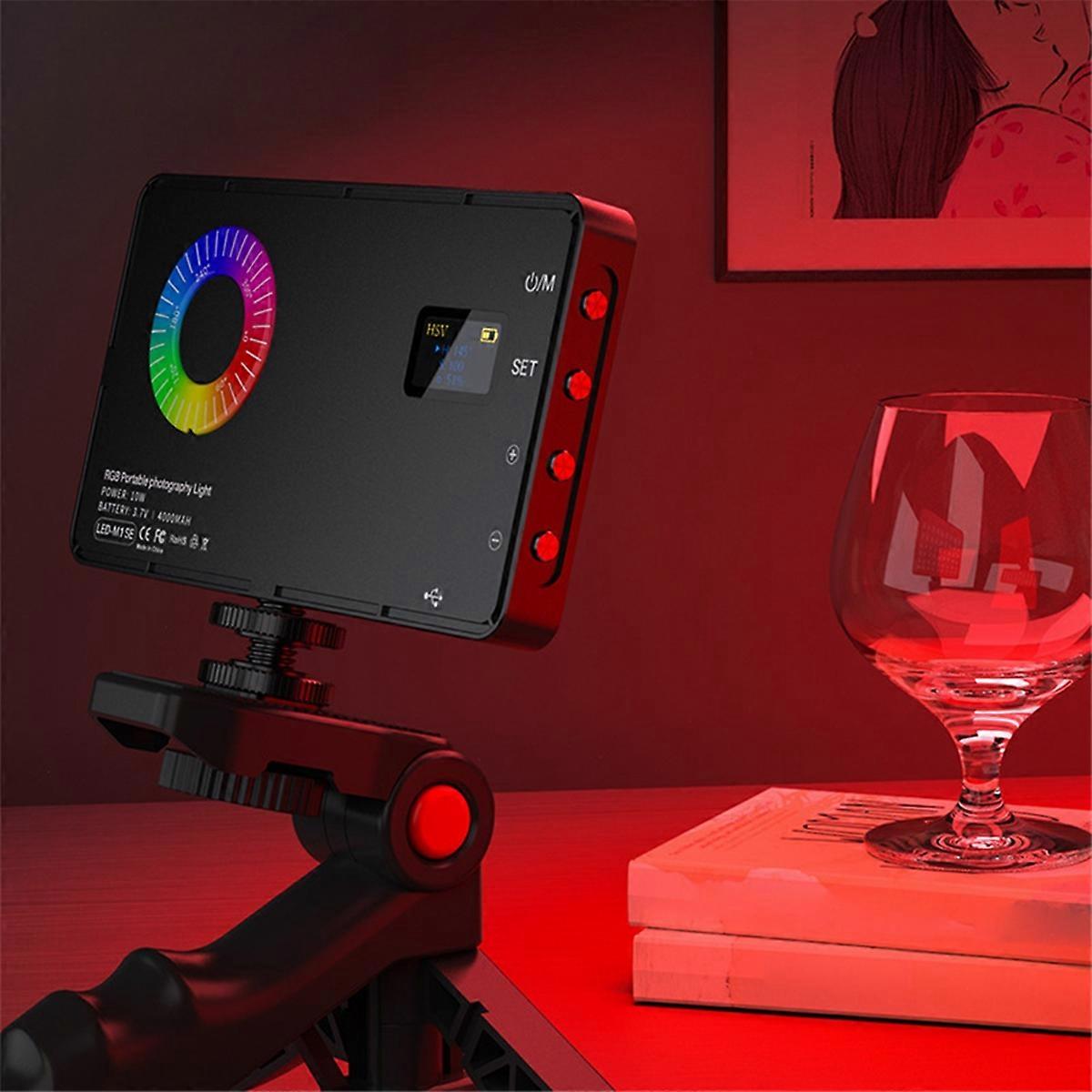 RGB LED Video Fill Light 4000Mah Battery Rechargeable for Video Live