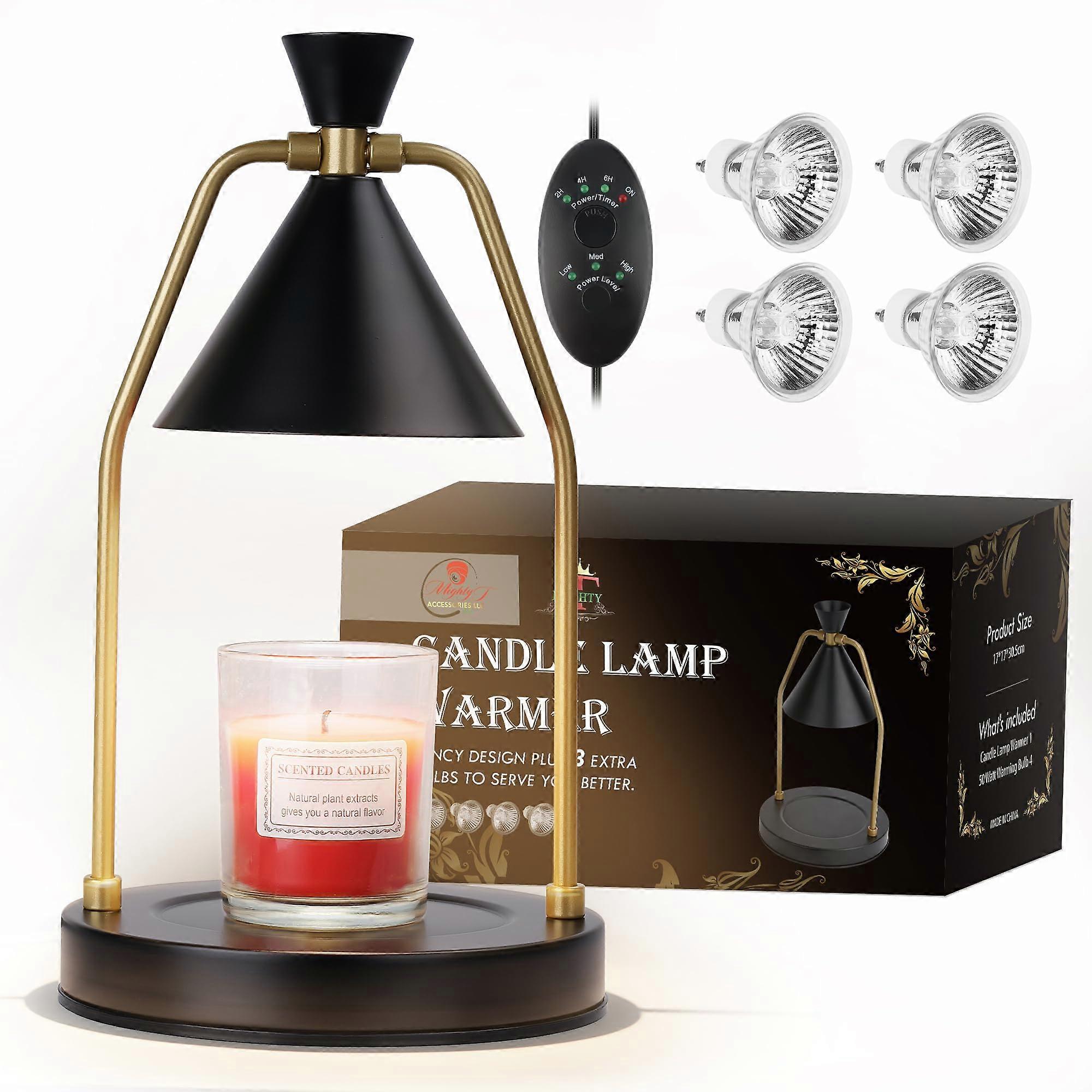 Timer wax heater lamp, shortenable candle light electric candle heater compatible with candles, candle holders for home decoration and gifts