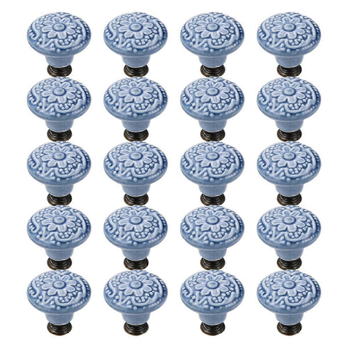20 Pcs Drawer Pull Handles Round Cabinet Knobs Door Knobs