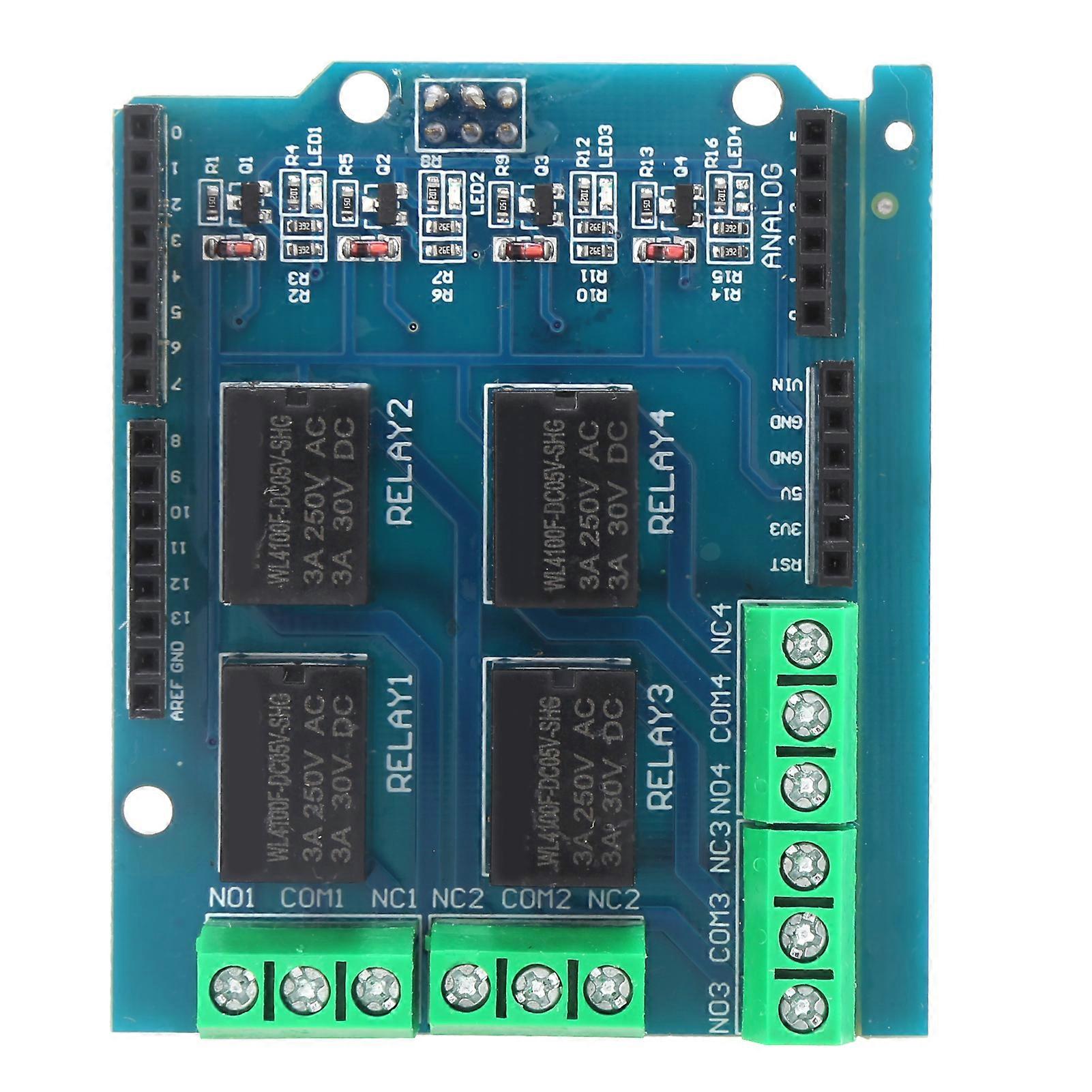 4‑Channel Relay Module Control Board Resin Expansion Shield with Onboard Indicator DC5V