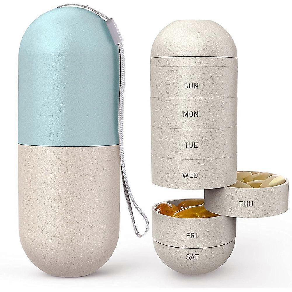 Portable 7-Day Pill Box Waterproof