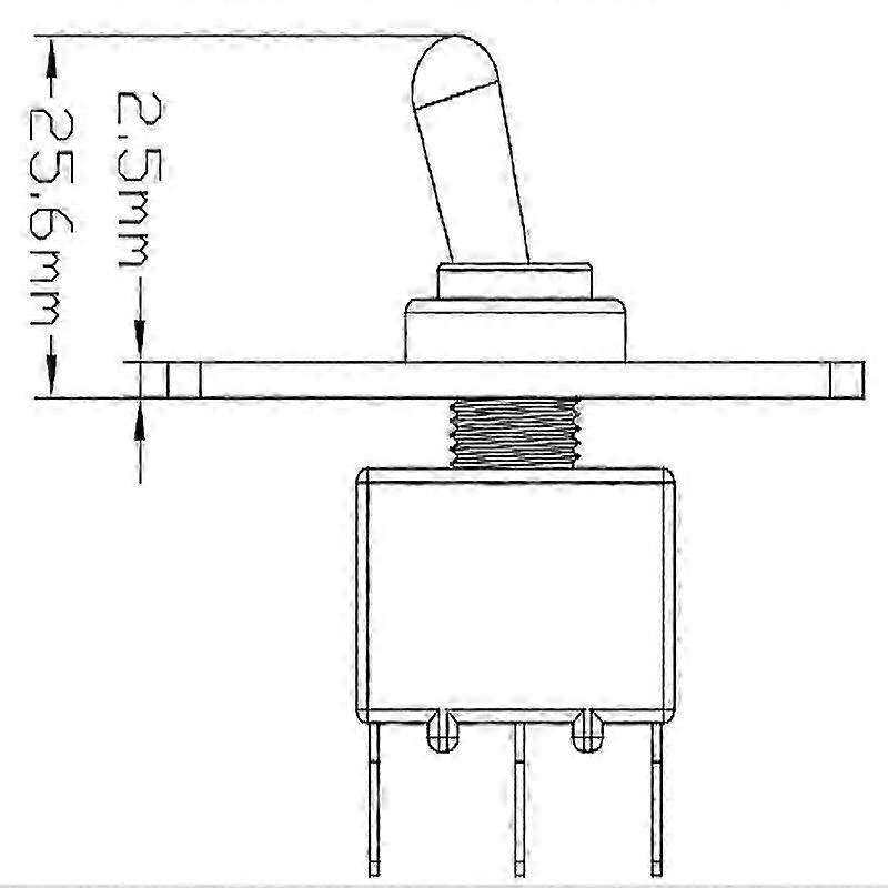 Aluminum Plate 6PDT Up/Down Trim Tab Toggle Switch for Marine Boat ...
