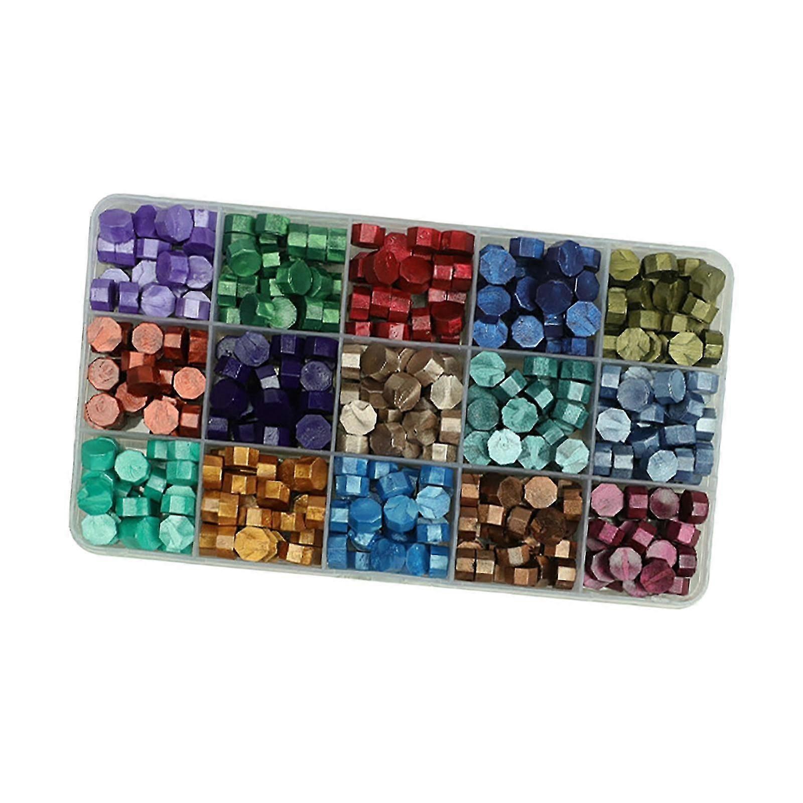 15 Grids Ancient Sealing Wax Stamp Making Tools for Wine Packages Envelopes Dark Color