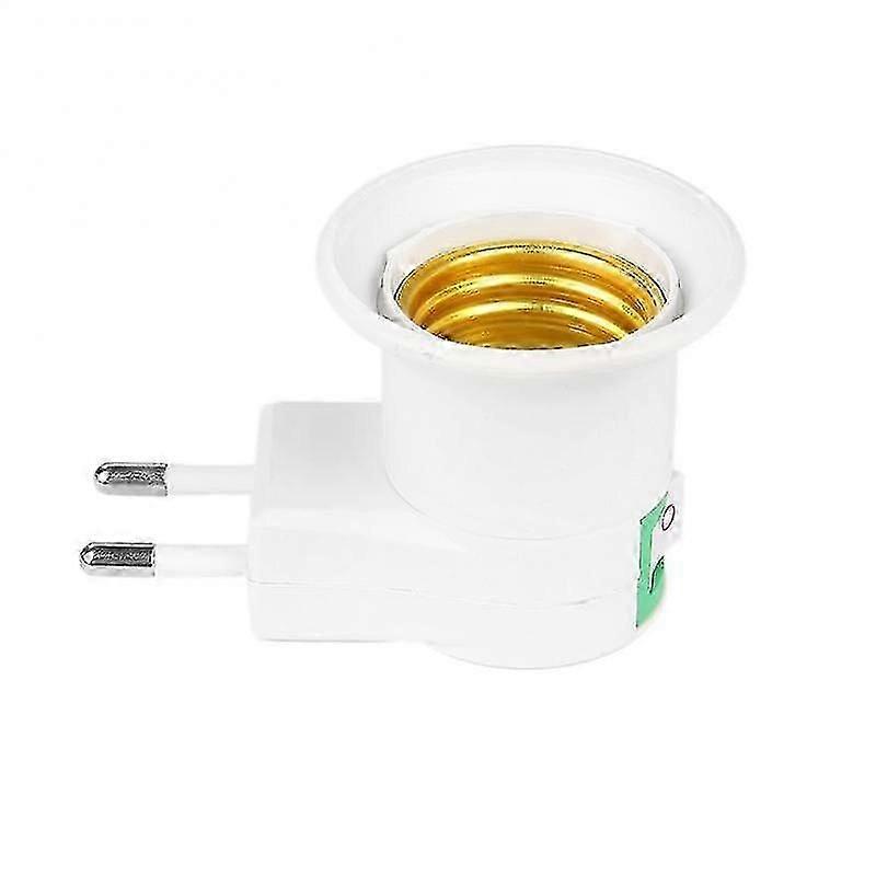 1pc E27 Eu Plug Adapter met Power On-off Control Switch E27 Socket Lamp Base Lamp Socket Home Accessoires