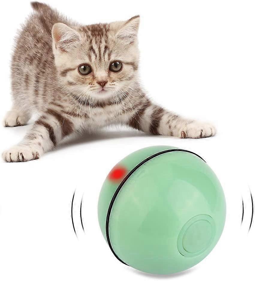 Interactive cat toy ball with LED light, 360 degree self-spinning ball, USB rechargeable interactive
