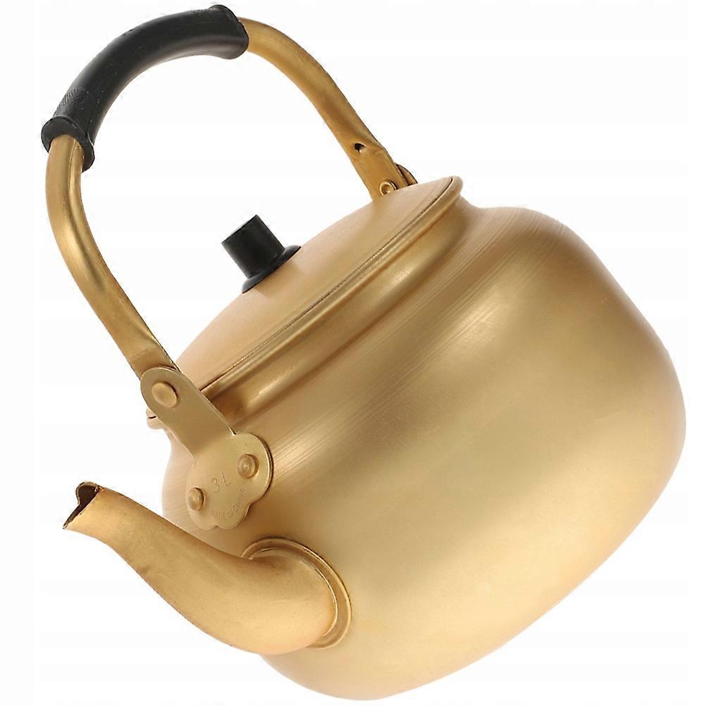 Vintage Aluminum Kettle With Diffuser For Water Cooking