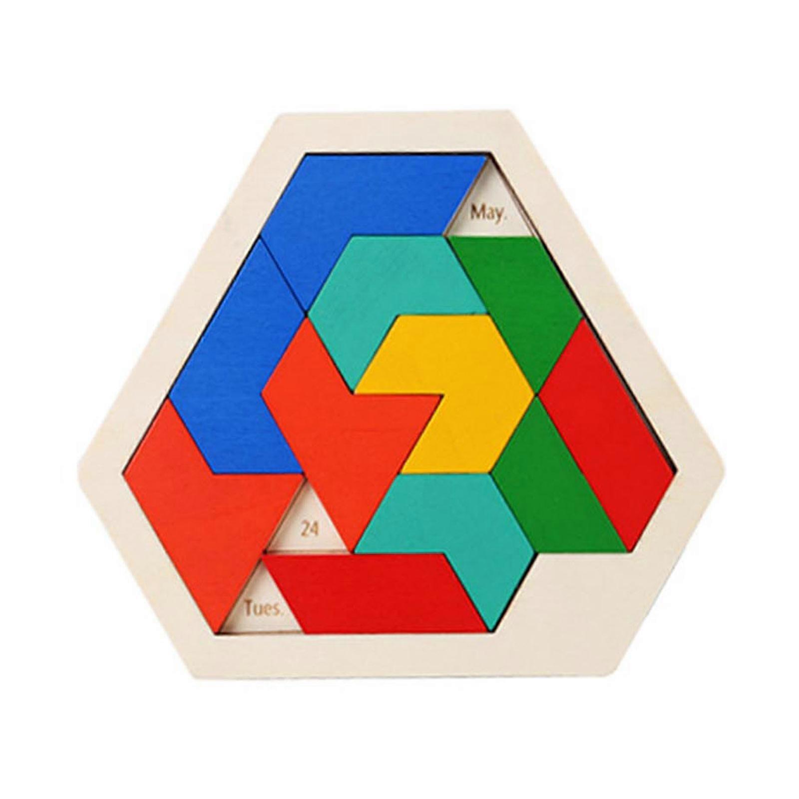 Daily Calendar Puzzle Colourful Wooden Puzzles a Day to Display 365+ Date with Storage Bag for Every Day Every Year