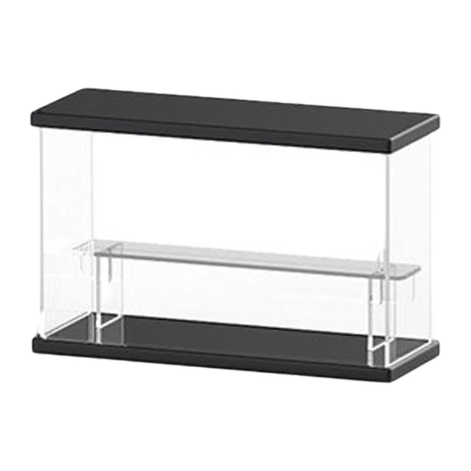 Acrylic Display Case with Shelves for Miniature Figurines & Model Dolls, Toy Showcase Assembly Box Home Desk Storage