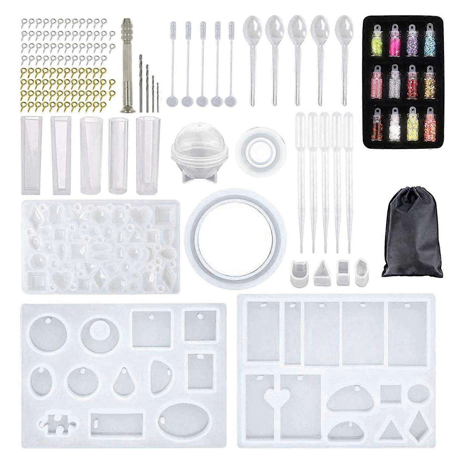 148Pcs Resin Jewelry Making Kit, Casting Mold for Beginners