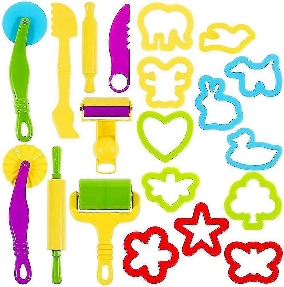 Dough Tool Dough Accessories 20 Pcs Dough Plasticine Tools Dough Tool Cookie