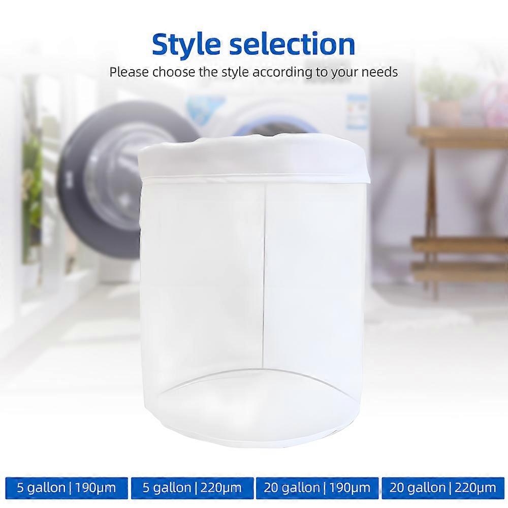 Multifunksjonelt nett med glidelås, 5 gallon 220μm plantefilter nylonpose, reisevask delikate skitne klær, BH-vaskeposer for vaskemaskin
