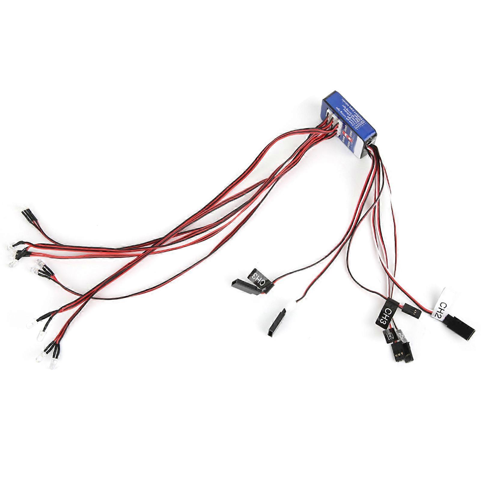 12 LED Light Kit Simulation Steering Brake Light for 1/10 Scale RC Car Models