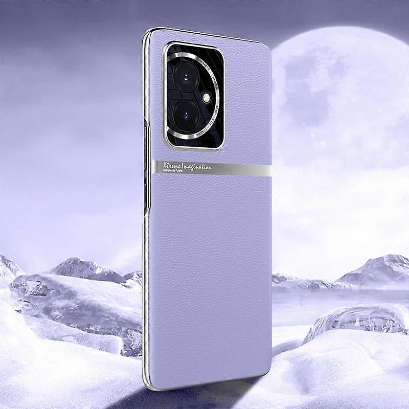 Electroplating Plain-leather All-inclusive Shockproof Phone Case