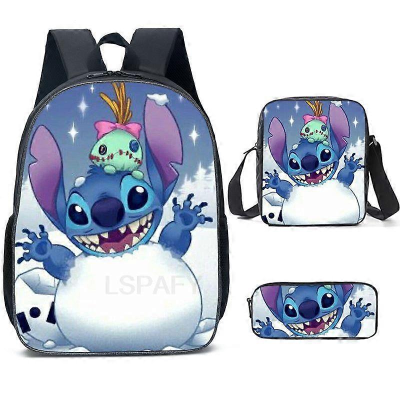 Stitch Cosplay Νάιλον Σακίδιο Τσάντες ώμου Μολυβοθήκη Κοστούμι Anime Παιδική αδιάβροχη σχολική τσάντα Μόδα Φοιτητικά αγόρια