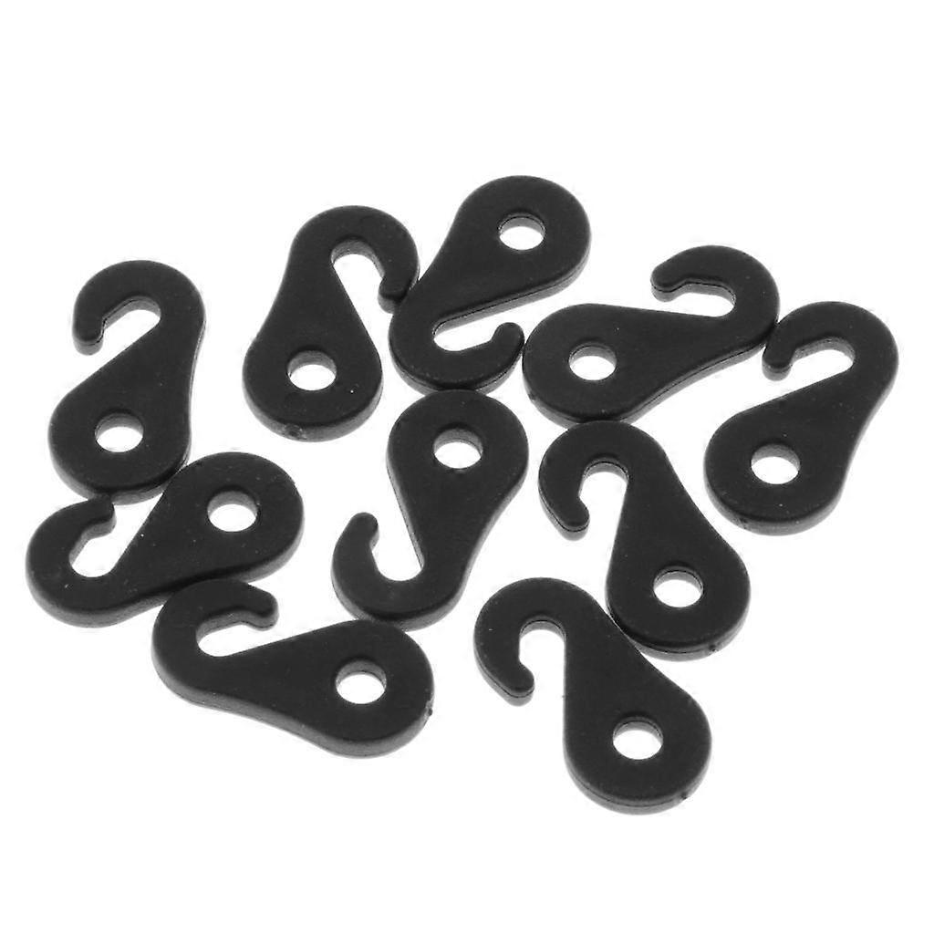 10Pcs/set Fasten Hook for Tent Awning Tie Rope Bungee Cord End 3.6cm