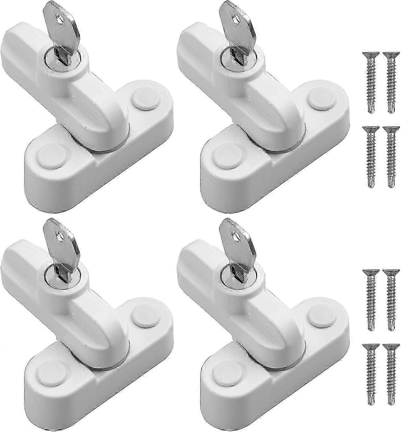 Window Security Locks Set of 4 Durable Zinc Alloy Door Security Locks Latches