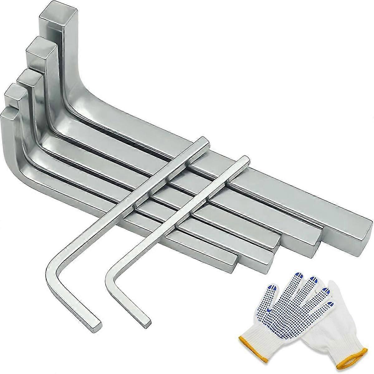 7Pcs Square Head Wrench Set L Shaped Square Key Kit Chromium Vanadium Steel Square Head Screwdriver