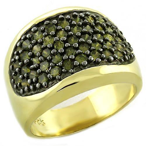 Silver Ring AAA GRD CZ Peridot LOAS1042 for Women Style 925