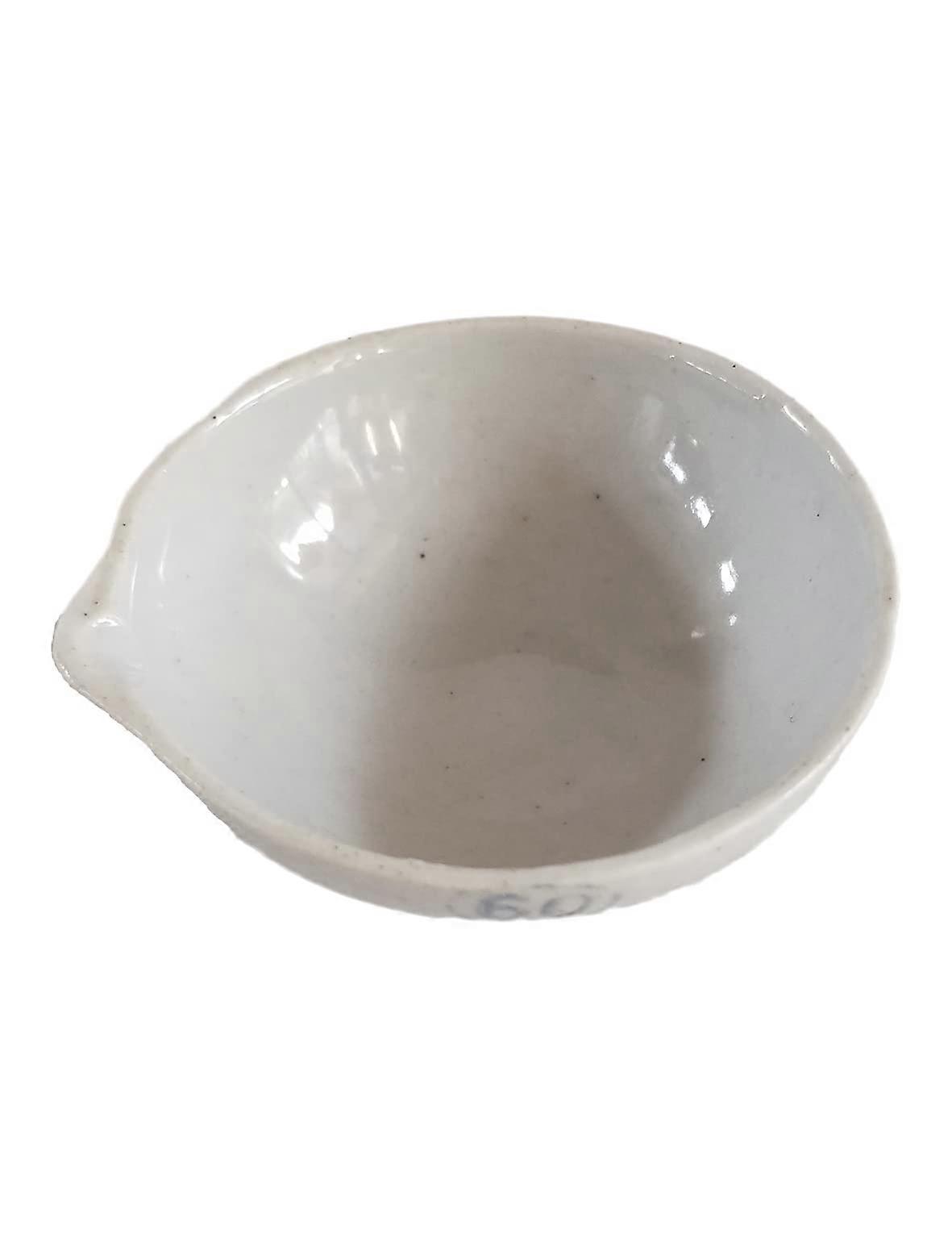 Labs Evaporating Dish, Outer Diameter 60mm, Porcelain, Round Form with Spout