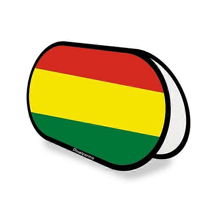 Oval Flag - Bolivia - 70 x 120 cm - Polyester - Double-sided Printing - Collapsible Retractable