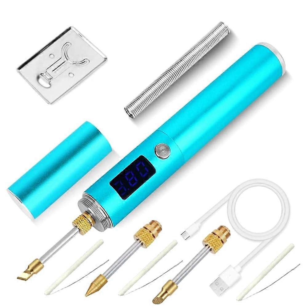 Rechargeable Soldering Iron with Portable Removable Battery, LED Display, Fast USB Heating for Electronics Repair