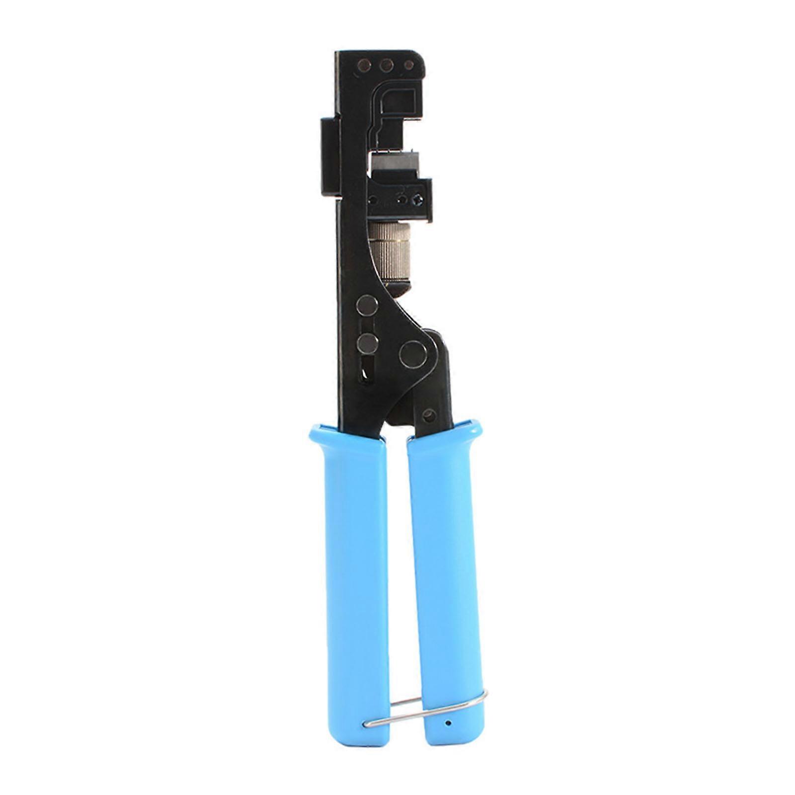 Portable Modular- Data Cable Crimper Tool Steel Flat Mouth Termination Tool Wire Cutting Cable Crimping Internet Cable