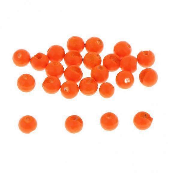 3x25pcs 开槽钨飞系珠 DIY 飞系材料 2.5mm 橙色