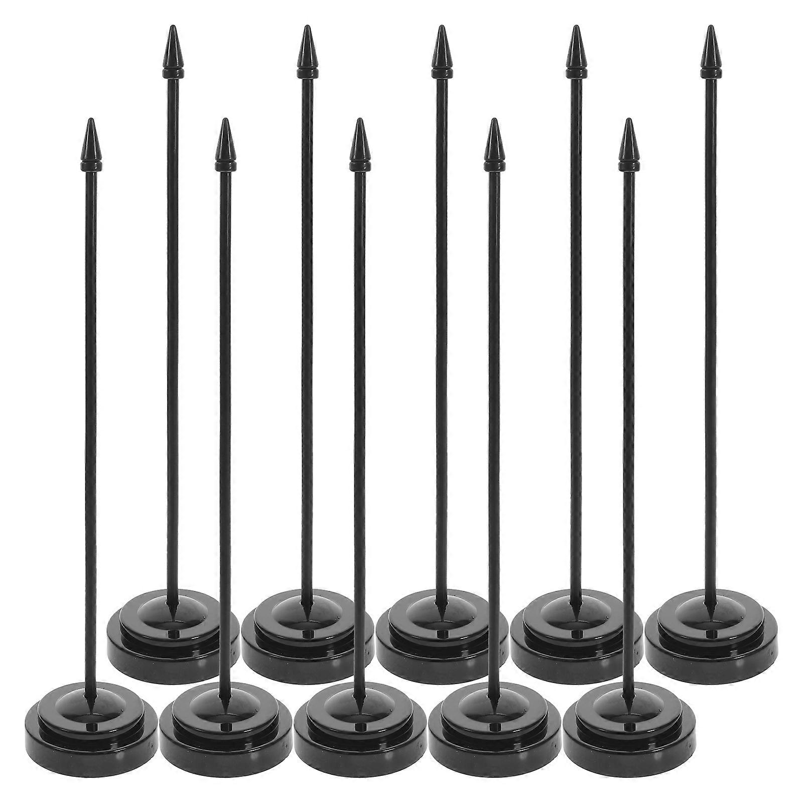12pcs Small Desktop Flag Holders with Sturdy Plastic Base – Lightweight, Durable Table Flag Poles for Office, Meeting Rooms, and Indoor Decoration